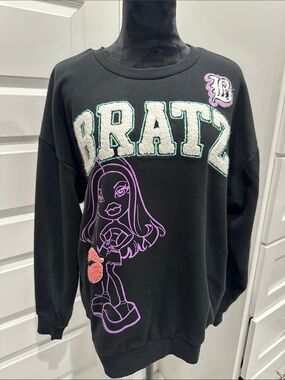 Bratz Black Logo Graphic Pullover Sweatshirt